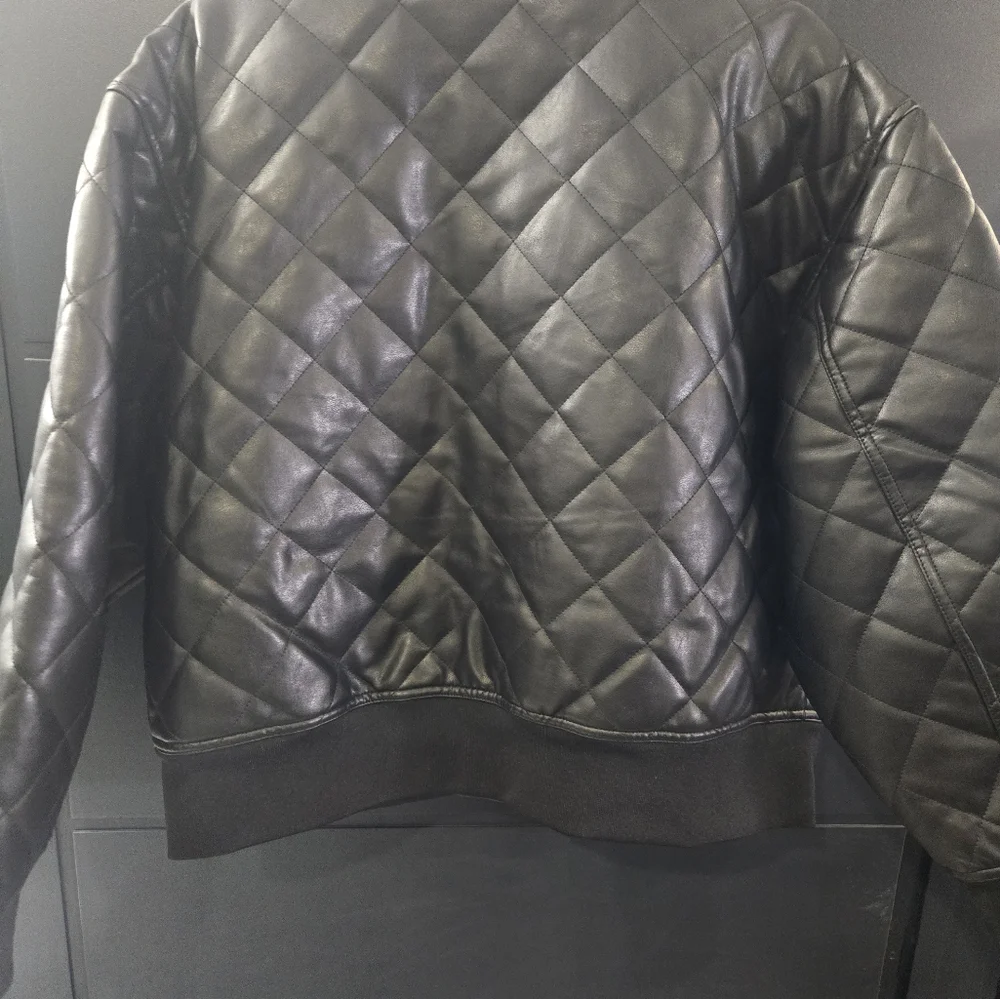 Nwt Bomber Leather Jacket Rebecca Minkoff XL - Picture 6 of 10
